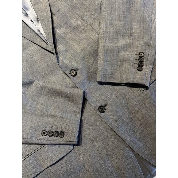 New WOT Ralph Lauren RRL 44L Gray and Ice Blue Glen Plaid Blazer Suit Jacket - Picture 9 of 16